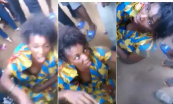 Woman Caught Red-Handed Trying To Kidnap Two Kids In Benin City (See Photo & Video)